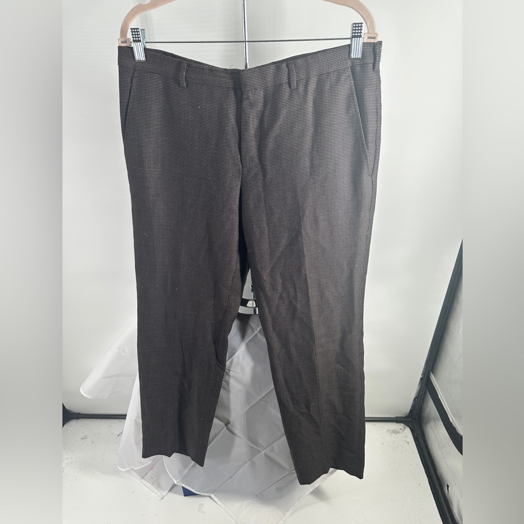 Gucci Brown And Black Straight Fit Dress Pants